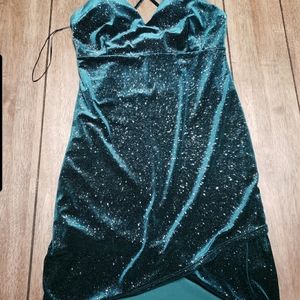 Green, sparkly dress